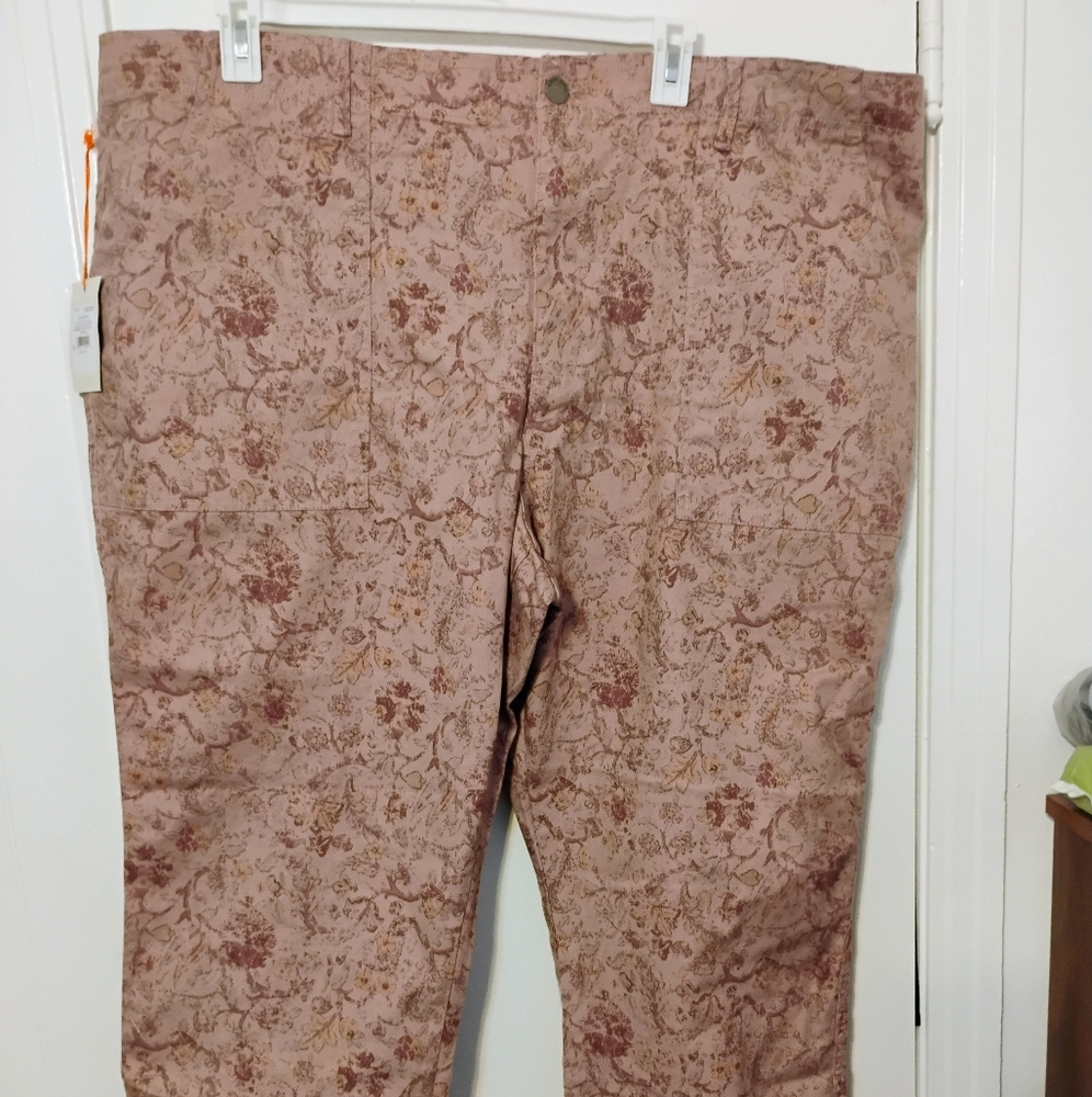 Knox Rose Women's Pink Floral Straight Leg Pants